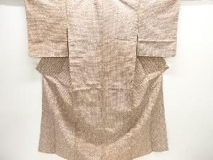 大正ロマン　抽象模様織り出しお召着物